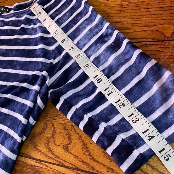 Tribal Shirt Sm. Blue & White Striped & Ti… - Picture 4 of 7